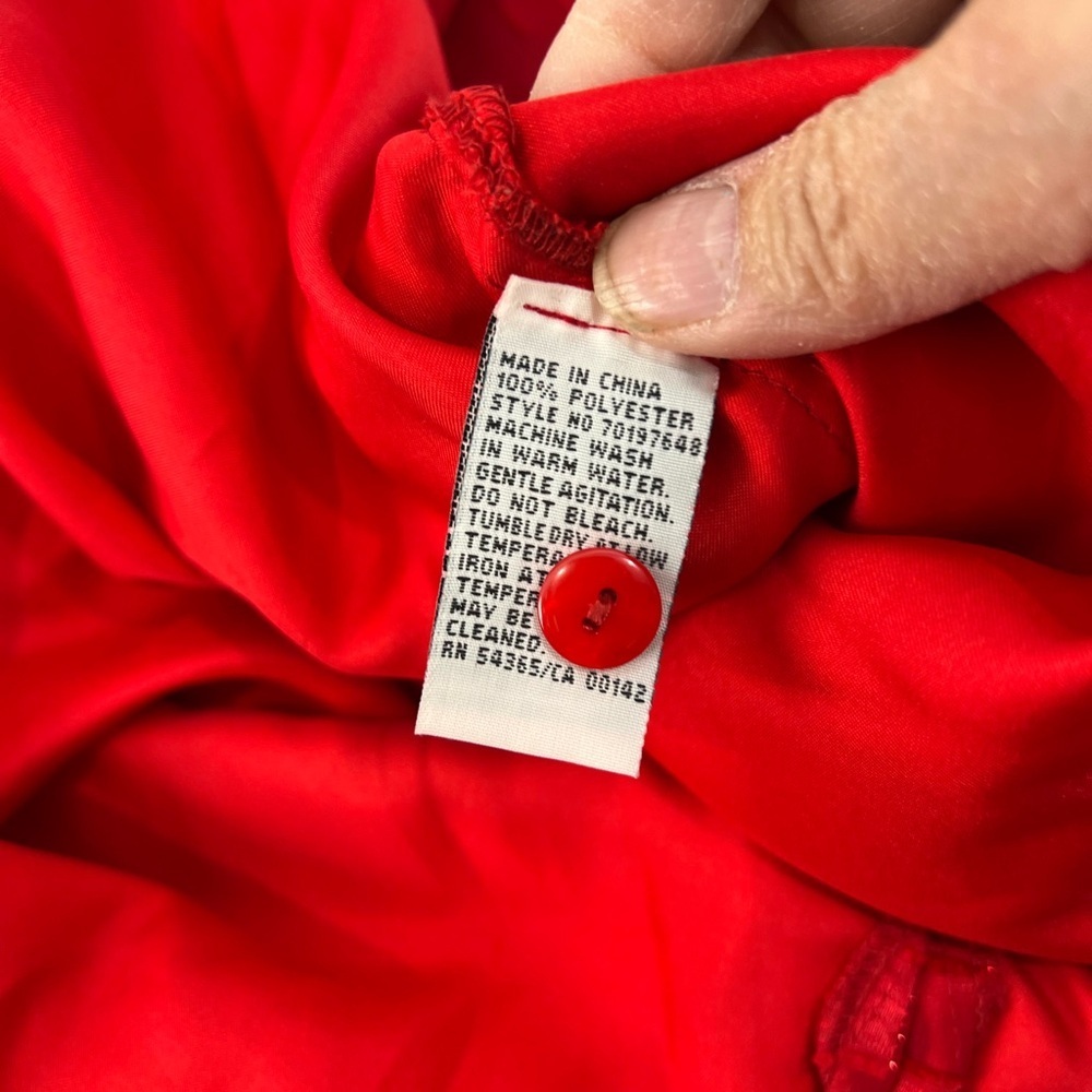 Alia Red Sheer Blouse - Picture 6 of 11